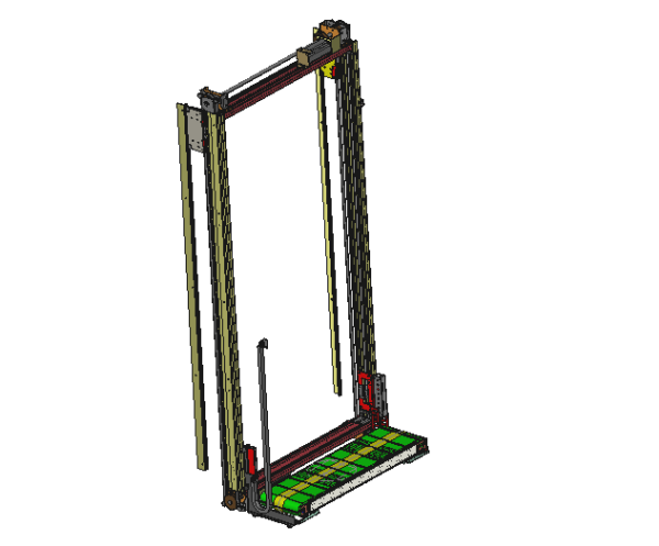 XY lifting conveyor belt for goods picking