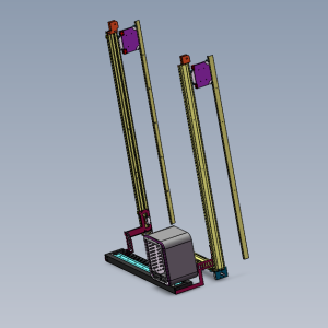 XY lifting trolley for goods picking