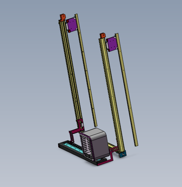 XY lifting trolley for goods picking